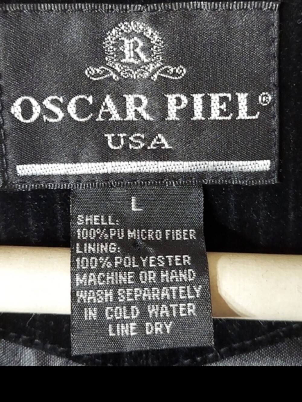 Corduroy Mens Oscar Piel Large Black Jacket